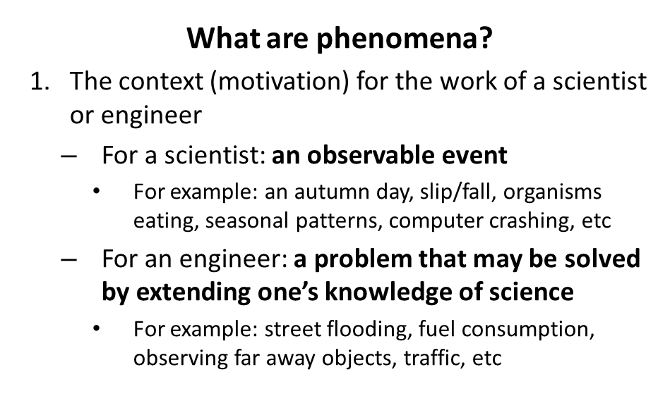 tentative phenomena definition