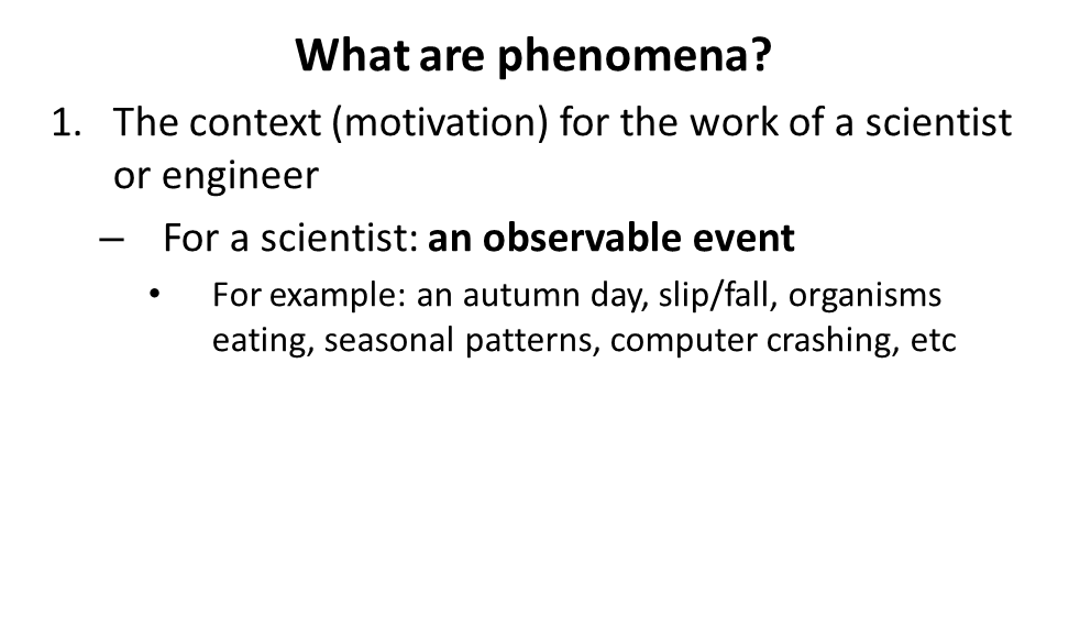 science phenomena based teaching